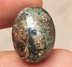 Natural Turquoise with Pyrite - Blue Matrix Turquoise - Shajri Feroza-17Ct