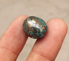 Natural Turquoise with Pyrite - Blue Matrix Turquoise - Shajri Feroza-18.80Ct