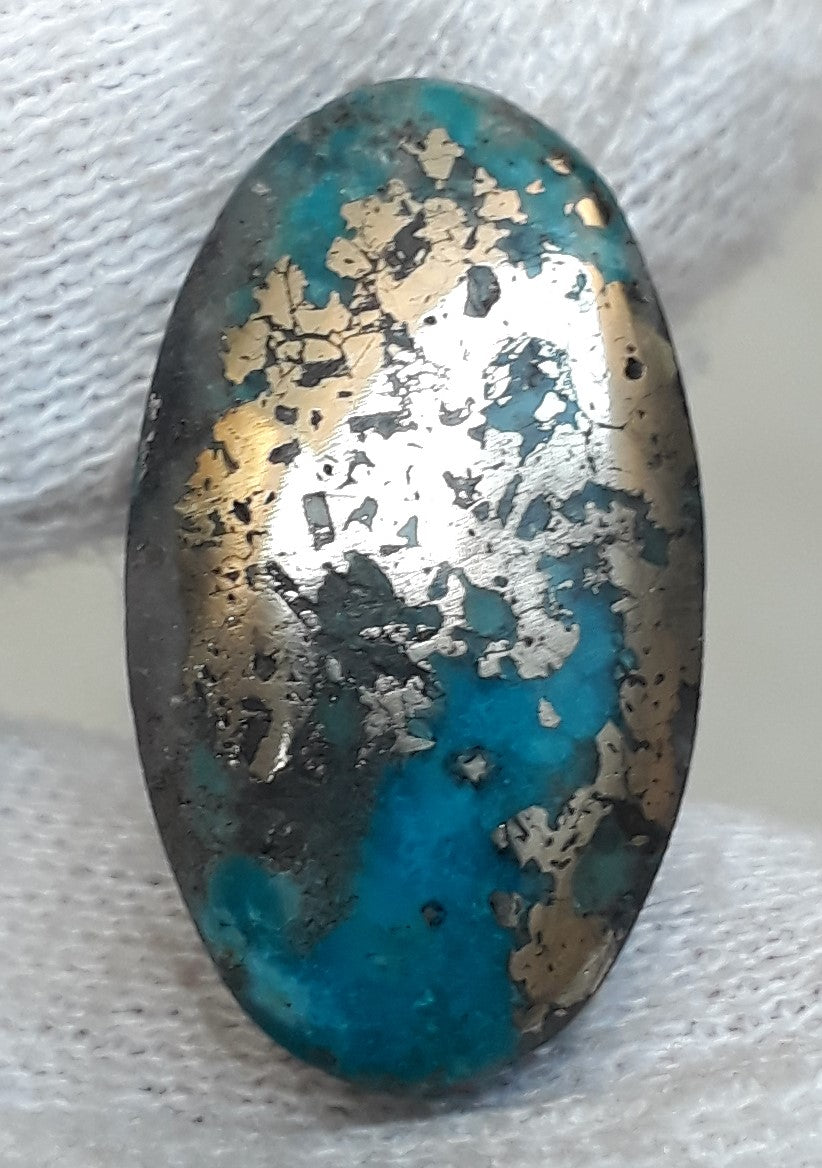 Natural Turquoise with Pyrite - Blue Matrix Turquoise - Shajri Feroza-20Ct