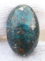 Natural Turquoise with Pyrite - Blue Matrix Turquoise - Shajri Feroza-20.65Ct