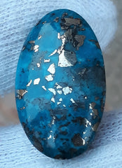 Natural Turquoise with Pyrite - Blue Matrix Turquoise - Shajri Feroza-21Ct