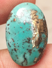 Natural Turquoise with Pyrite - Blue Matrix Turquoise - Shajri Feroza-21.50Ct