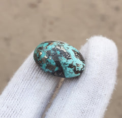 Natural Turquoise with Pyrite - Blue Matrix Turquoise - Shajri Feroza-22.50Ct