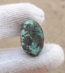 Natural Turquoise with Pyrite - Blue Matrix Turquoise - Shajri Feroza-22.50Ct