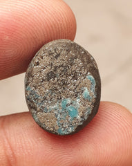 Natural Turquoise with Pyrite - Blue Matrix Turquoise - Shajri Feroza-23Ct