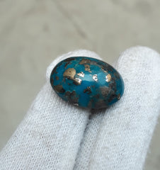 Natural Turquoise with Pyrite - Blue Matrix Turquoise - Shajri Feroza-24Ct