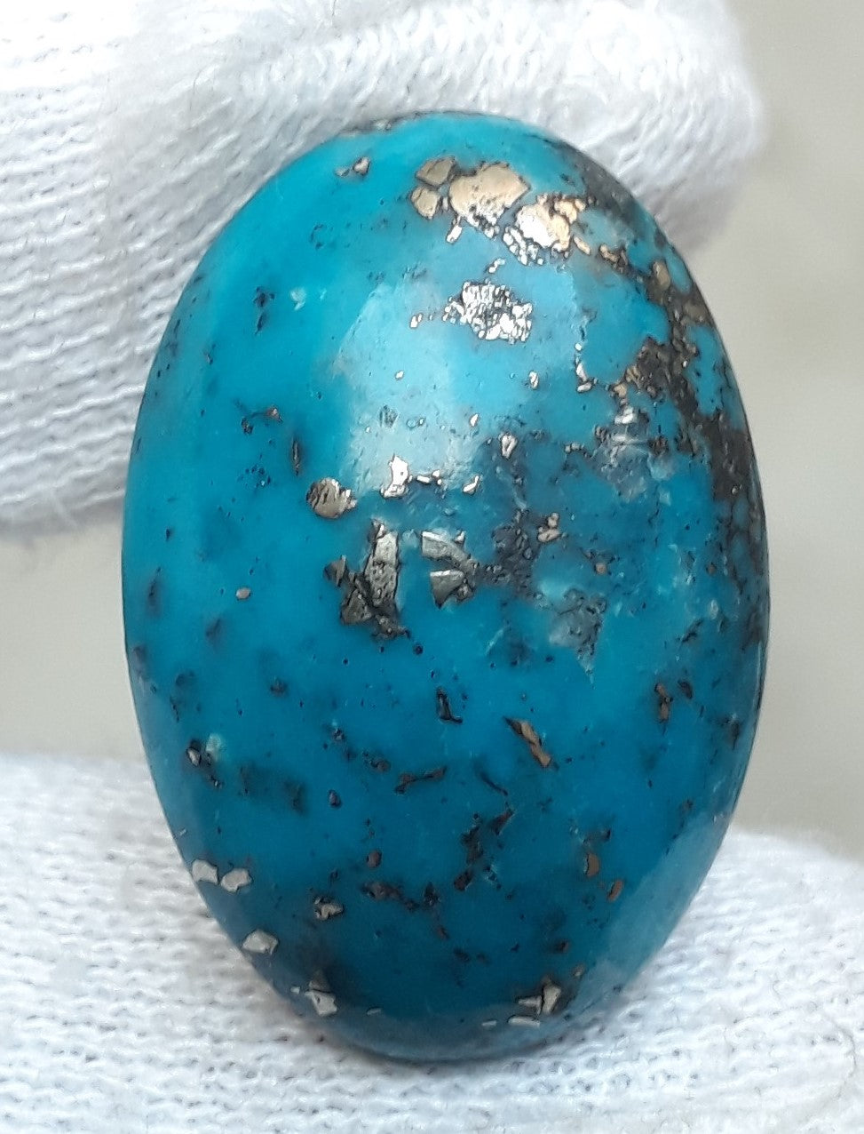 Natural Turquoise with Pyrite - Blue Matrix Turquoise - Shajri Feroza-25Ct