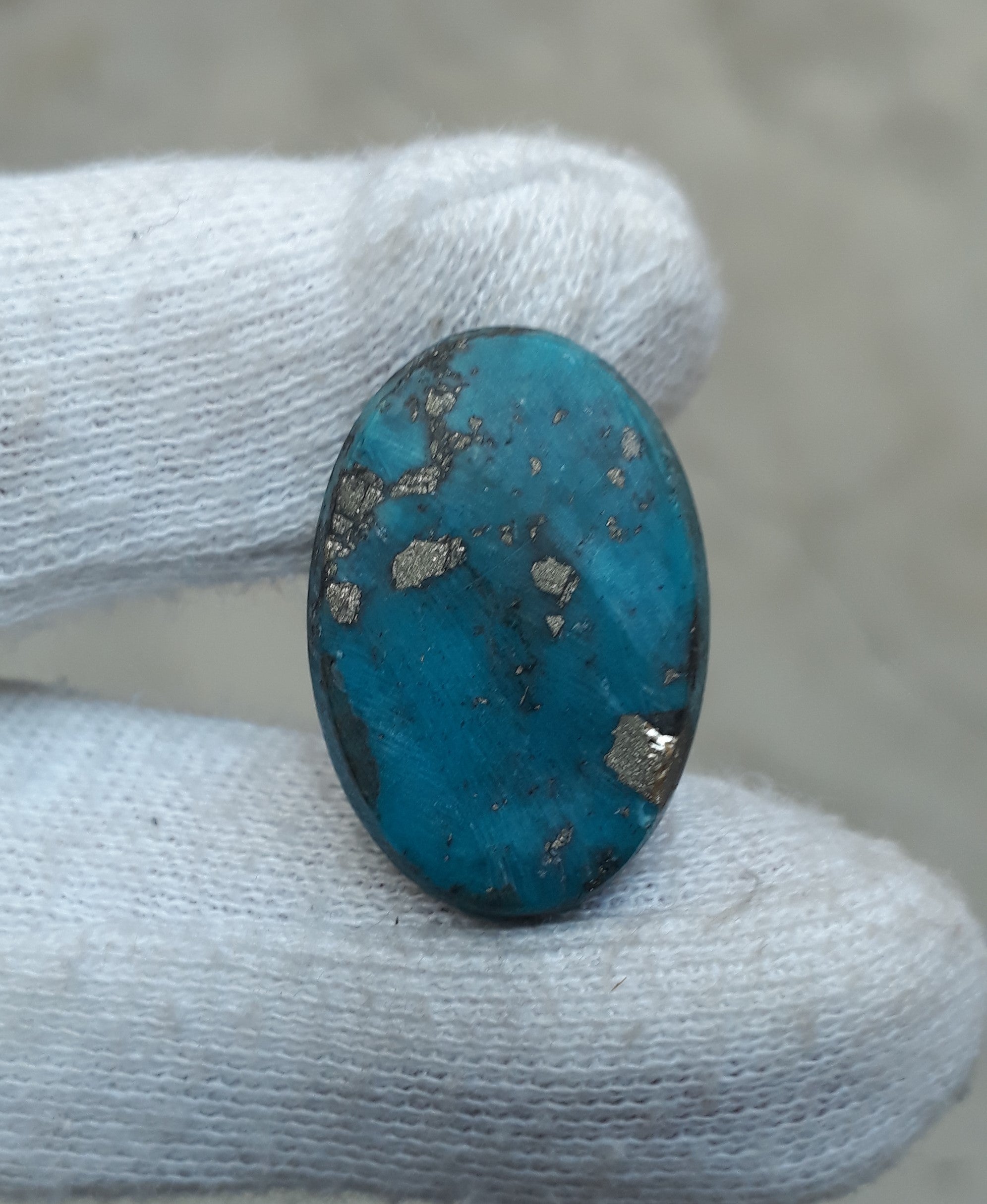 Natural Turquoise with Pyrite - Blue Matrix Turquoise - Shajri Feroza-25Ct