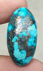 Natural Turquoise with Pyrite - Blue Matrix Turquoise - Shajri Feroza-26.70Ct