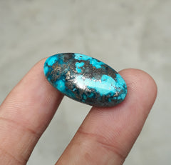 Natural Turquoise with Pyrite - Blue Matrix Turquoise - Shajri Feroza-26.70Ct