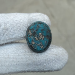 Natural Turquoise with Pyrite - Blue Matrix Turquoise - Shajri Feroza-33Ct