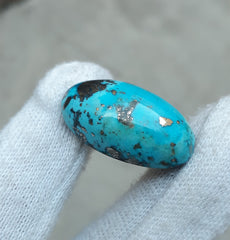 Natural Turquoise with Pyrite - Blue Matrix Turquoise - Shajri Feroza-34Ct