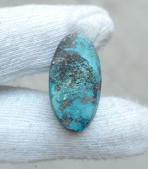 Natural Turquoise with Pyrite - Blue Matrix Turquoise - Shajri Feroza-34Ct