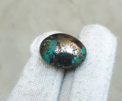 Natural Turquoise with Pyrite - Blue Matrix Turquoise - Shajri Feroza-35Ct