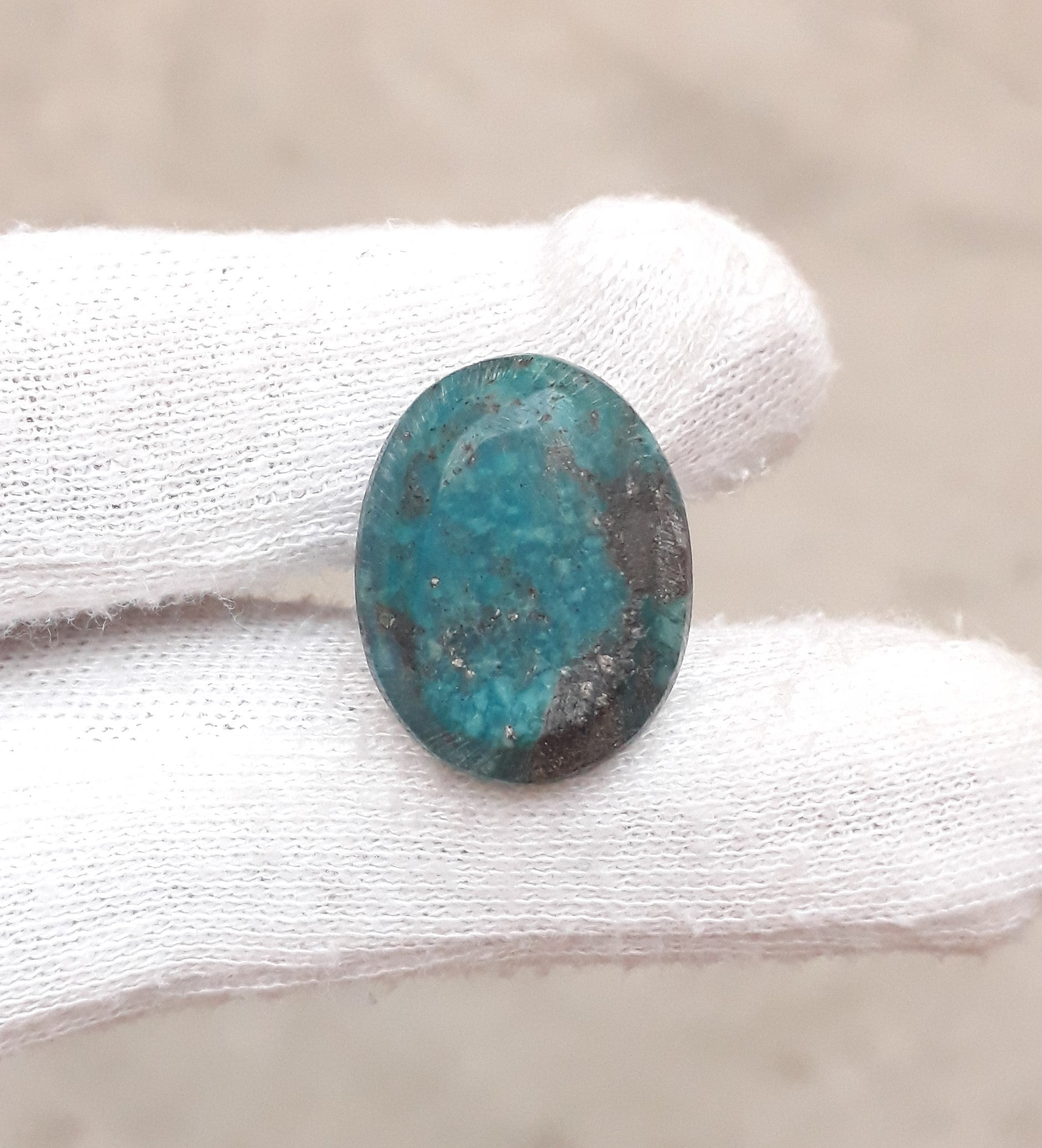 Natural Turquoise with Pyrite - Blue Matrix Turquoise - Shajri Feroza-35Ct