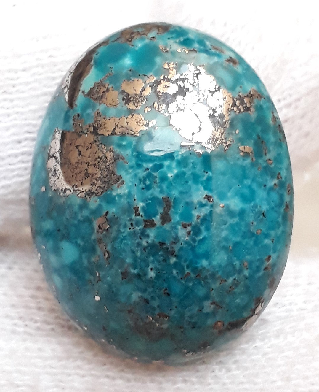 Natural Turquoise with Pyrite - Blue Matrix Turquoise - Shajri Feroza-35Ct