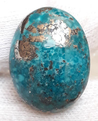 Natural Turquoise with Pyrite - Blue Matrix Turquoise - Shajri Feroza-35Ct