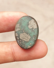 Natural Turquoise with Pyrite - Green Matrix Turquoise - Shajri Feroza-37.50Ct