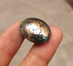 Natural Turquoise with Pyrite - Green Matrix Turquoise - Shajri Feroza-40Ct