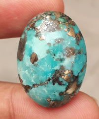 Natural Turquoise with Pyrite - Green Matrix Turquoise - Shajri Feroza-42.50Ct