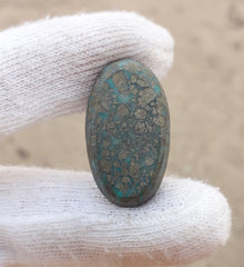 Natural Turquoise with Pyrite - Blue Matrix Turquoise - Shajri Feroza-44.60Ct