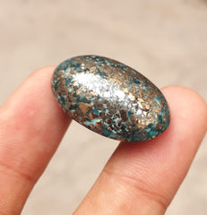 Natural Turquoise with Pyrite - Green Matrix Turquoise - Shajri Feroza-45.80Ct