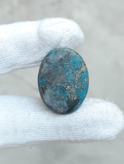 Natural Turquoise with Pyrite - Blue Matrix Turquoise - Shajri Feroza-48Ct