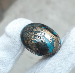 Natural Turquoise with Pyrite - Blue Matrix Turquoise - Shajri Feroza-48Ct