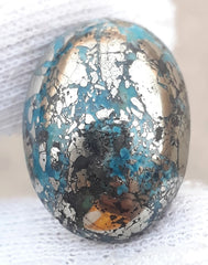 Natural Turquoise with Pyrite - Blue Matrix Turquoise - Shajri Feroza-50Ct