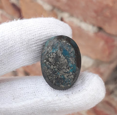 Natural Turquoise with Pyrite - Blue Matrix Turquoise - Shajri Feroza-50Ct