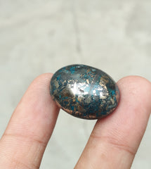 Natural Turquoise with Pyrite - Blue Matrix Turquoise - Shajri Feroza-54Ct