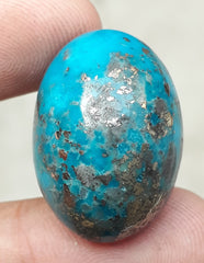 Natural Turquoise with Pyrite - Blue Matrix Turquoise - Shajri Feroza-57Ct