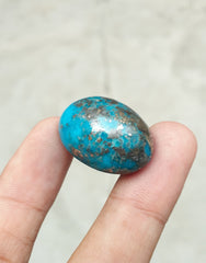 Natural Turquoise with Pyrite - Blue Matrix Turquoise - Shajri Feroza-57Ct