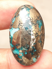 Natural Turquoise with Pyrite - Green Matrix Turquoise - Shajri Feroza-58.80Ct