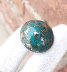 Natural Turquoise with Pyrite - Blue Matrix Turquoise - Shajri Feroza-68Ct