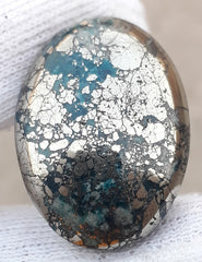 Natural Turquoise with Pyrite - Blue Matrix Turquoise - Shajri Feroza-81Ct