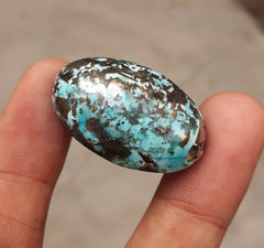 Natural Turquoise with Pyrite - Green Matrix Turquoise - Shajri Feroza-81.60Ct