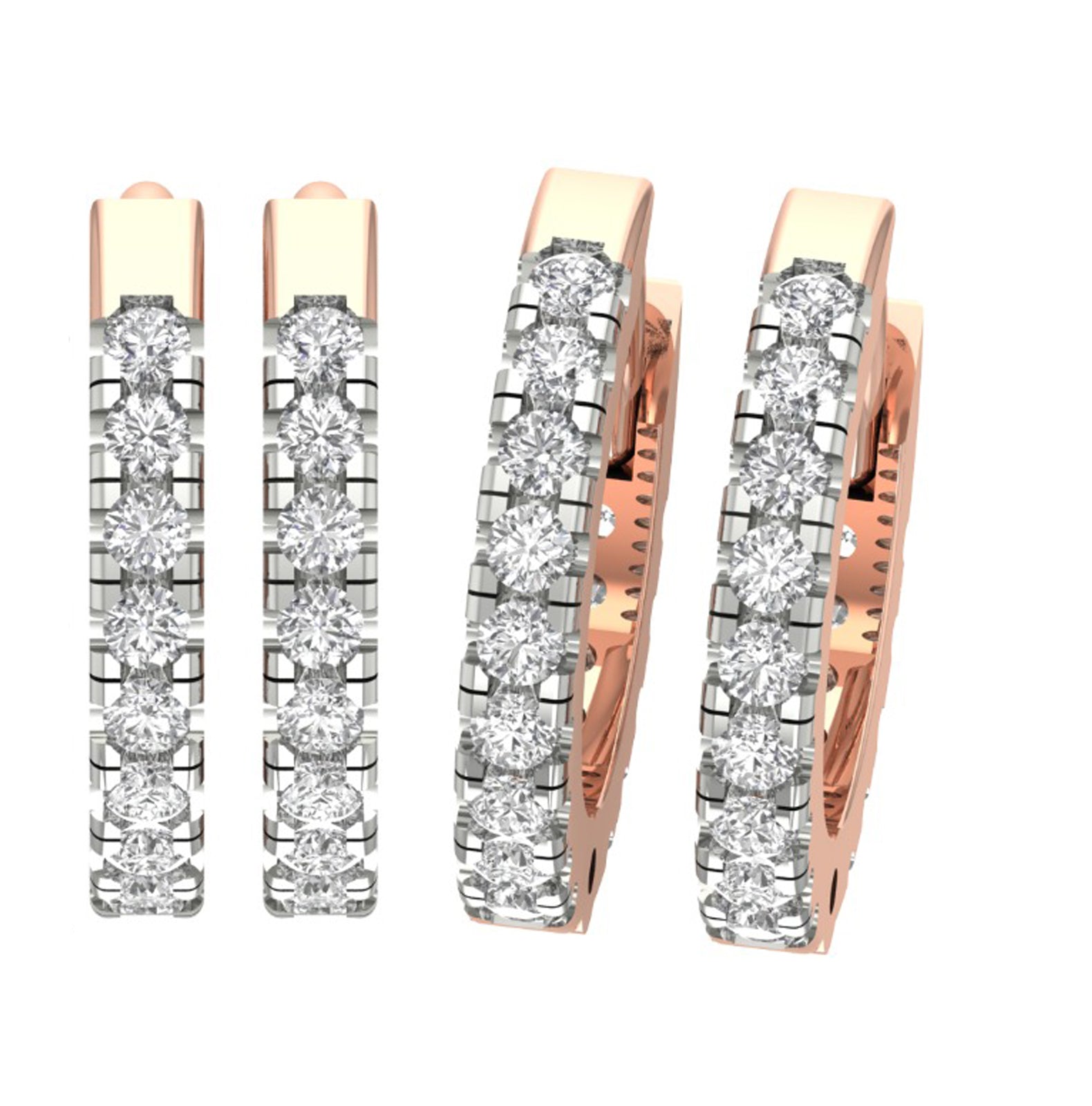 Natural Diamonds Earrings