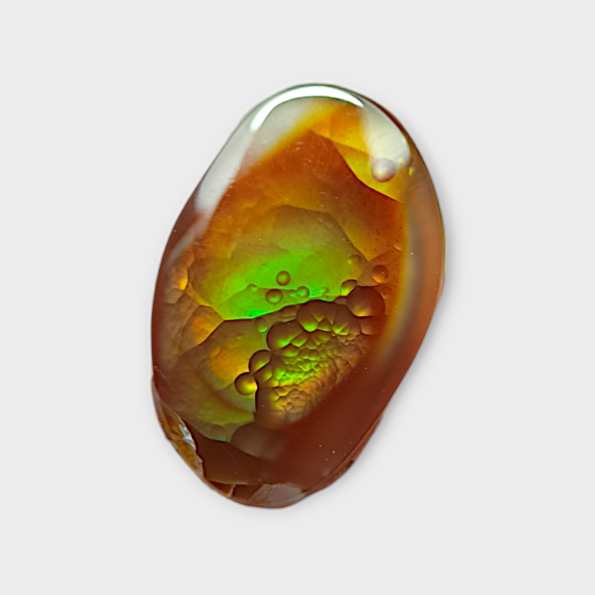 Rare Bubbly Fire Agate Cabochon - Agate De Feugo