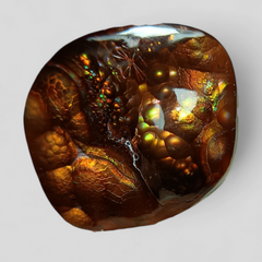 Rare Fire Agate Cabochon with Segenites - Agate De Feugo