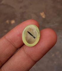 12.3ct Prehnite Cabochon - Rutile Prehnite - also called Grape Jade, Green Moonstone - 14x12mm
