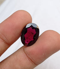 10.8ct Rhodolite Garnet - Natural Faceted Rhodolite Garnet - Symbolizing Love, Strength, and Inspiration - 17x13x5mm
