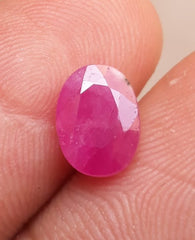2.2ct Ruby - Pink Ruby - Yaqoot, RatnaRaj, Yakkut - July Birthstone - 9x6.8mm