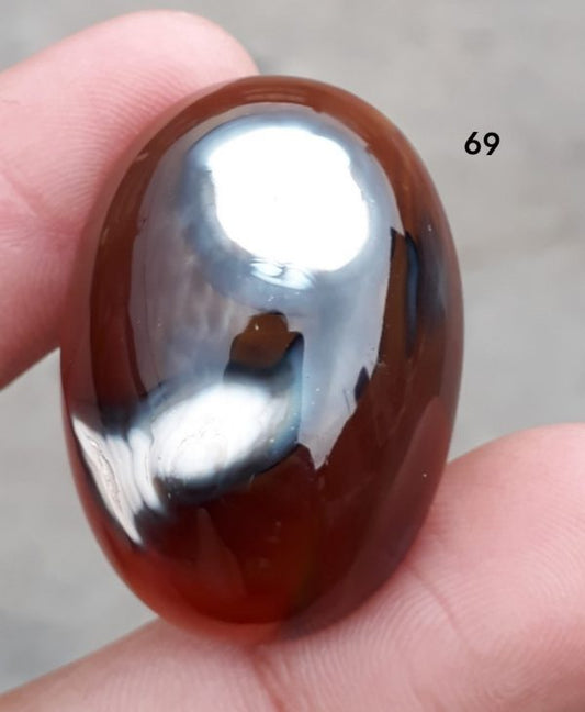 69ct 碧玉 - 风景碧玉凸圆形宝石 - 34.5x24mm