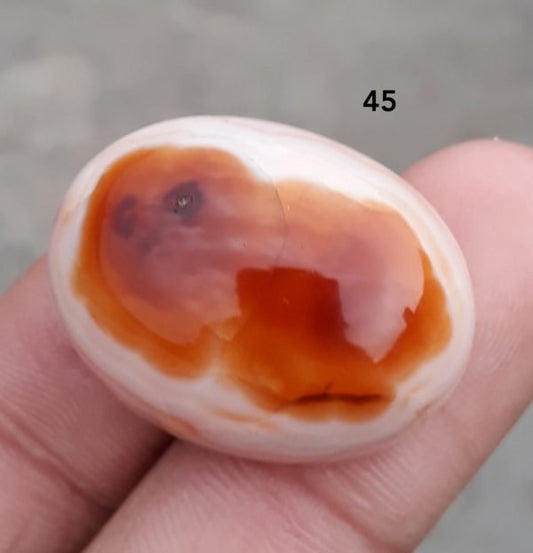 45ct 碧玉 - 风景碧玉凸圆形宝石 - 27x21mm