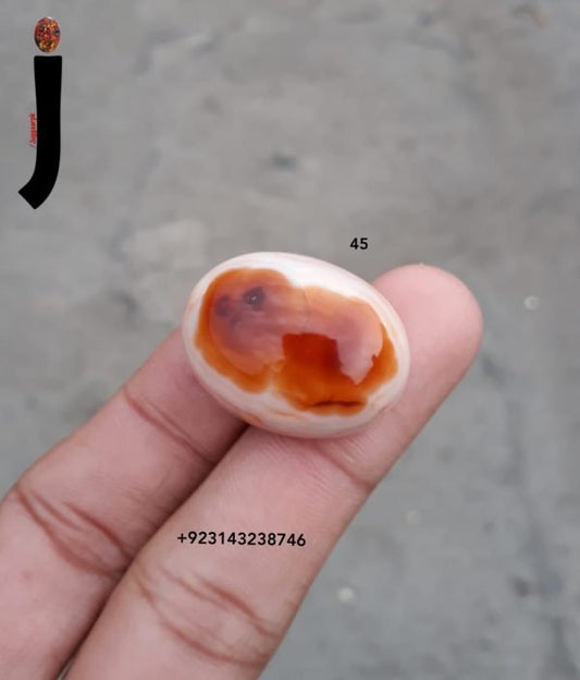 45ct 碧玉 - 风景碧玉凸圆形宝石 - 27x21mm