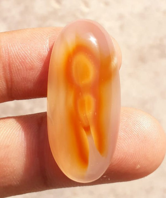 37ct 碧玉 - 风景碧玉凸圆形宝石 - 26x17mm