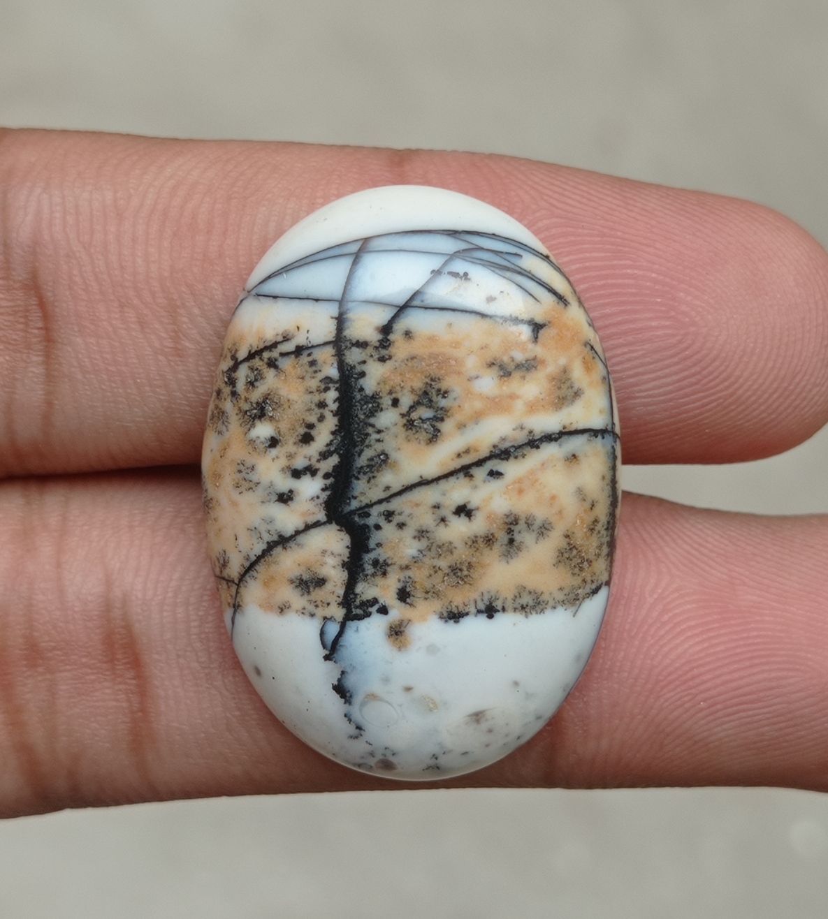 42.7ct Jasper - Scenic Jasper Cabochon - 34x23x6mm