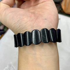 天然俄罗斯 Shungite 宝石手链