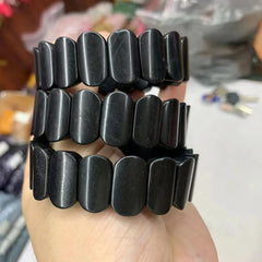 天然俄罗斯 Shungite 宝石手链